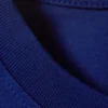 Camiseta de algodón de manga larga y corte recto – Azul brillante