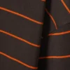 Camiseta de algodón de manga larga y corte recto – Rayas marrón oscuro