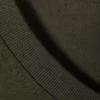 Camiseta de algodón de manga larga y corte recto – Verde caqui oscuro