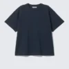 Camiseta de algodón holgada y de corte recto – Azul marino