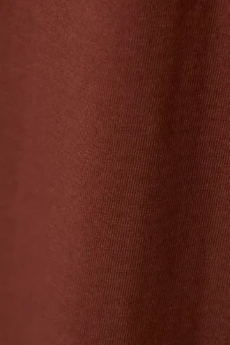 Camiseta de algodón holgada y de corte recto – Color óxido