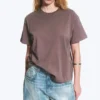 Camiseta de algodón holgada y de corte recto – Gris Camiseta de algodón holgada y de corte recto – Gris