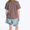 Camiseta de algodón holgada y de corte recto – Gris Camiseta de algodón holgada y de corte recto – Gris