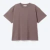 Camiseta de algodón holgada y de corte recto – Gris Camiseta de algodón holgada y de corte recto – Gris
