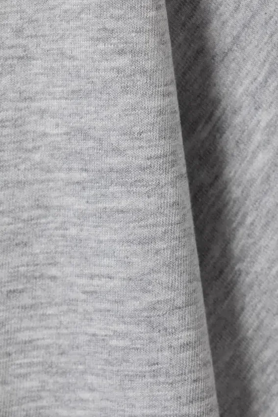 Camiseta de algodón holgada y de corte recto – Gris jaspeado Camiseta de algodón holgada y de corte recto – Gris jaspeado