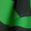 Camiseta de algodón oversize de manga larga – Rayas negras y verdes