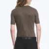 Camiseta de canalé de corte recto y entallado – Dark Mole Camiseta de canalé de corte recto y entallado – Dark Mole