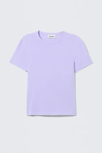 Camiseta de corte ajustado – Morado claro