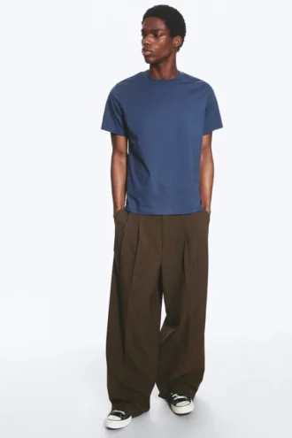 Camiseta de corte clásico – Azul empolvado