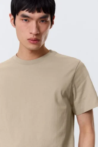 Camiseta de corte clásico – Beige claro