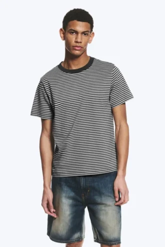 Camiseta de corte clásico – Rayas grises