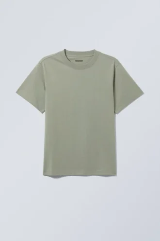 Camiseta de corte clásico – Verde caqui claro
