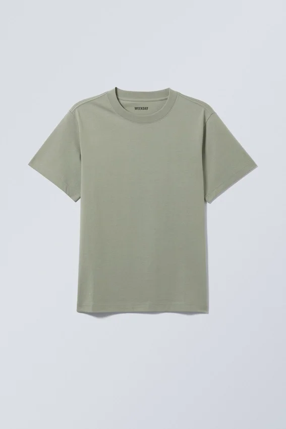 Camiseta de corte clásico – Verde caqui claro Camiseta de corte clásico – Verde caqui claro