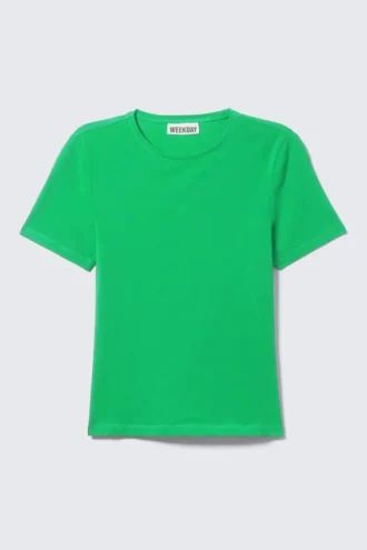 Camiseta de corte entallado – Verde brillante