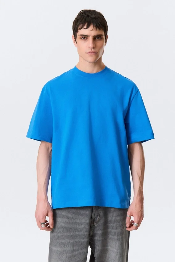 Camiseta de corte holgado – Azul brillante Camiseta de corte holgado – Azul brillante