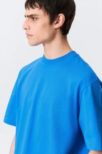 Camiseta de corte holgado – Azul brillante