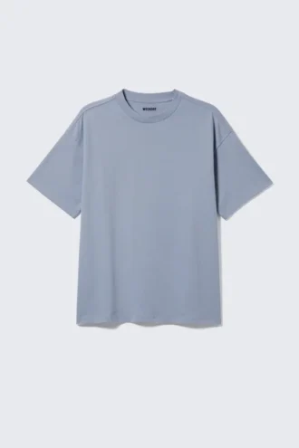 Camiseta de corte holgado – Azul claro empolvado