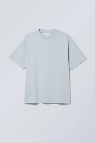 Camiseta de corte holgado – Azul claro empolvado