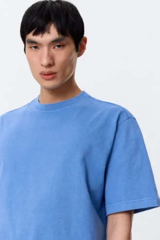 Camiseta de corte holgado – Azul lavado