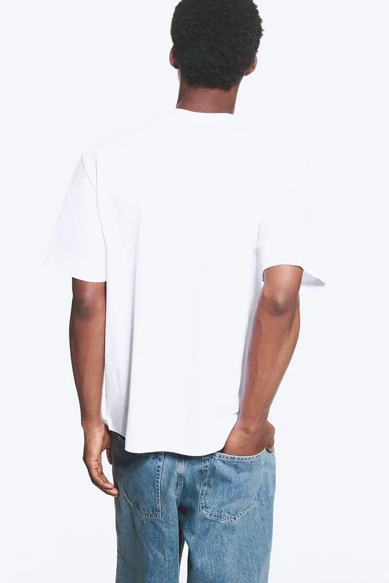 Camiseta de corte holgado – Blanca Camiseta de corte holgado – Blanca