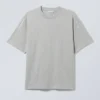 Camiseta de corte holgado – Gris claro Camiseta de corte holgado – Gris claro