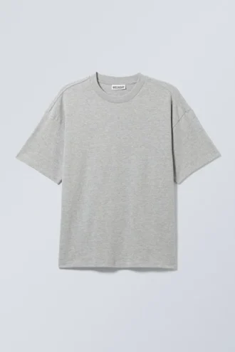 Camiseta de corte holgado – Gris claro