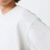 Camiseta de corte holgado – Gris claro jaspeado Camiseta de corte holgado – Gris claro jaspeado