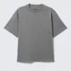 Camiseta de corte holgado – Gris polvoriento Camiseta de corte holgado – Gris polvoriento