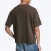 Camiseta de corte holgado – Marrón oscuro lavado Camiseta de corte holgado – Marrón oscuro lavado