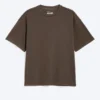 Camiseta de corte holgado – Marrón oscuro lavado Camiseta de corte holgado – Marrón oscuro lavado