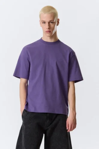 Camiseta de corte holgado – Morada