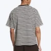 Camiseta de corte holgado – Rayas blancas y marrón oscuro
