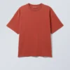 Camiseta de corte holgado – Rojo lavado Camiseta de corte holgado – Rojo lavado