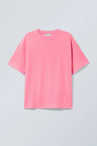 Camiseta de corte holgado – Rosa lavado
