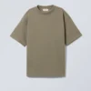 Camiseta de corte holgado – Verde caqui