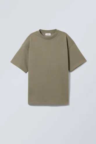 Camiseta de corte holgado – Verde caqui