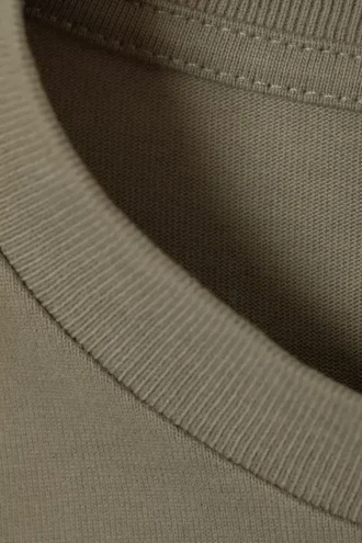 Camiseta de corte holgado – Verde caqui