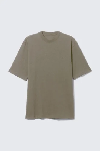 Camiseta de corte holgado – Verde caqui apagado