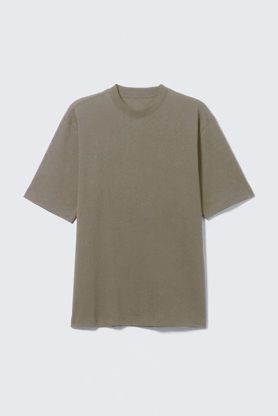 Camiseta de corte holgado – Verde caqui apagado Camiseta de corte holgado – Verde caqui apagado