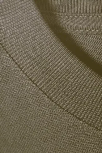 Camiseta de corte holgado – Verde caqui apagado
