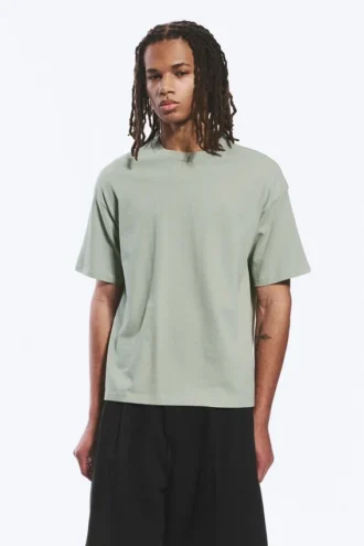 Camiseta de corte holgado – Verde caqui claro
