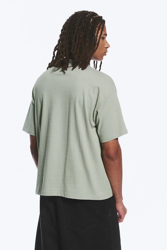 Camiseta de corte holgado – Verde caqui claro Camiseta de corte holgado – Verde caqui claro