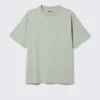 Camiseta de corte holgado – Verde caqui claro Camiseta de corte holgado – Verde caqui claro