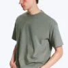 Camiseta de corte holgado – Verde caqui claro apagado Camiseta de corte holgado – Verde caqui claro apagado