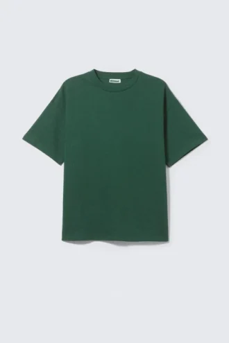 Camiseta de corte holgado – Verde oscuro