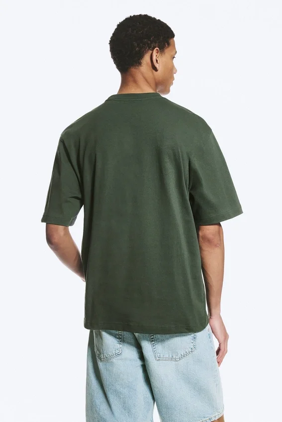 Camiseta de corte holgado – Verde oscuro Camiseta de corte holgado – Verde oscuro