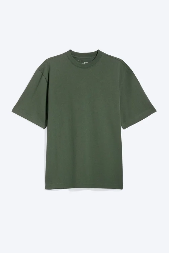 Camiseta de corte holgado – Verde oscuro Camiseta de corte holgado – Verde oscuro