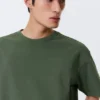 Camiseta de corte holgado – Verde oscuro lavado Camiseta de corte holgado – Verde oscuro lavado