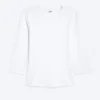 Camiseta de cuello redondo y manga tres cuartos – Blanca Camiseta de cuello redondo y manga tres cuartos – Blanca