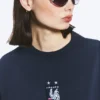 Camiseta de fútbol holgada y cuadrada de Toffs – Azul oscuro Camiseta de fútbol holgada y cuadrada de Toffs – Azul oscuro